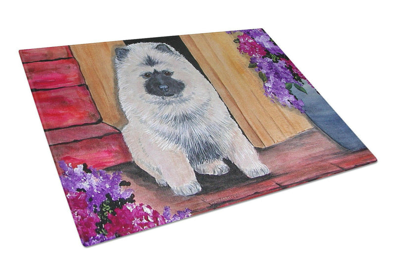 Keeshond Glass Cutting Board Large