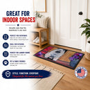 Keeshond Doormat Indoor Outdoor 18H X 27W Front Door Mat Rugs for Entryway, Non Slip Washable