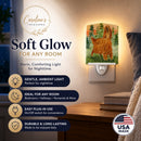 Irish Setter Ceramic Night Light Compact, UL-Certified, Ideal for Bedroom, Bathroom, Nursery, Hallway, Kitchen, 6x4x3, Multicolor