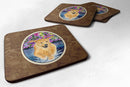 Golden Retriever Foam Coasters Set of 4 Cup Coasters for Indoor Outdoor, Tabletop Protection, Anti Slip, Mouse pad Material