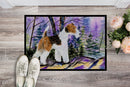 Fox Terrier Doormat Indoor Outdoor 24H X 36W Front Door Mat Rugs for Entryway, Non Slip Washable Low Pile,