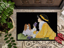 Papillon Doormat Indoor Outdoor 24H X 36W Front Door Mat Rugs for Entryway, Non Slip Washable Low Pile,