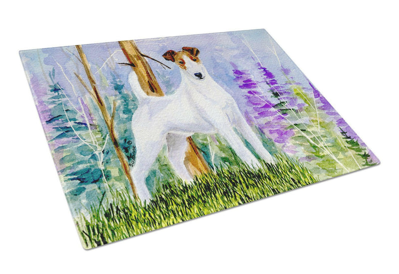 Jack Russell Terrier Glass Cutting Board Large