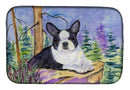 Boston Terrier Dish Drying Mat – Absorbent, Artistic Kitchen Essentials SS8638DDM