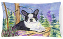 Boston Terrier Decorative   Canvas Fabric Pillow