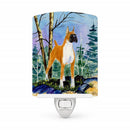 Boxer Ceramic Night Light Compact, UL-Certified, Ideal for Bedroom, Bathroom, Nursery, Hallway, Kitchen, 6x4x3, Multicolor
