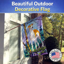 Whippet House Flag 28x40 Porch Sleeve Pole Decorative Outside Yard Banner Artwork Wall Hanging, Polyester