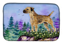 Border Terrier Dish Drying Mat – Absorbent, Artistic Kitchen Essentials SS8664DDM