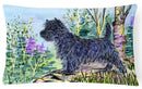 Cairn Terrier Decorative Throw Pillow 12x16 Indoor Outdoor Accent Cushion, Fabric Cover with Insert for Sofa, Bed, Porch & Living Room