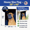 Bullmastiff House Flag 28x40 Porch Sleeve Pole Decorative Outside Yard Banner Artwork Wall Hanging, Polyester