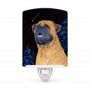 Bullmastiff Ceramic Night Light Compact, UL-Certified, Ideal for Bedroom, Bathroom, Nursery, Hallway, Kitchen, 6x4x3, Multicolor