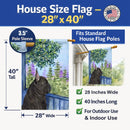French Bulldog House Flag 28x40 Porch Sleeve Pole Decorative Outside Yard Banner Artwork Wall Hanging, Polyester