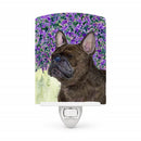 French Bulldog Ceramic Night Light Compact, UL-Certified, Ideal for Bedroom, Bathroom, Nursery, Hallway, Kitchen, 6x4x3, Multicolor