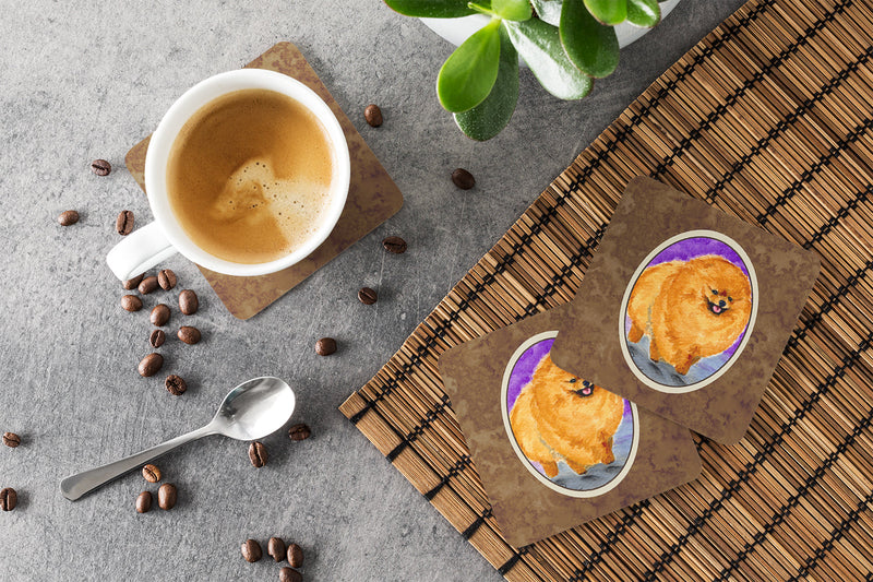 Set of 4 Pomeranian Foam Coasters