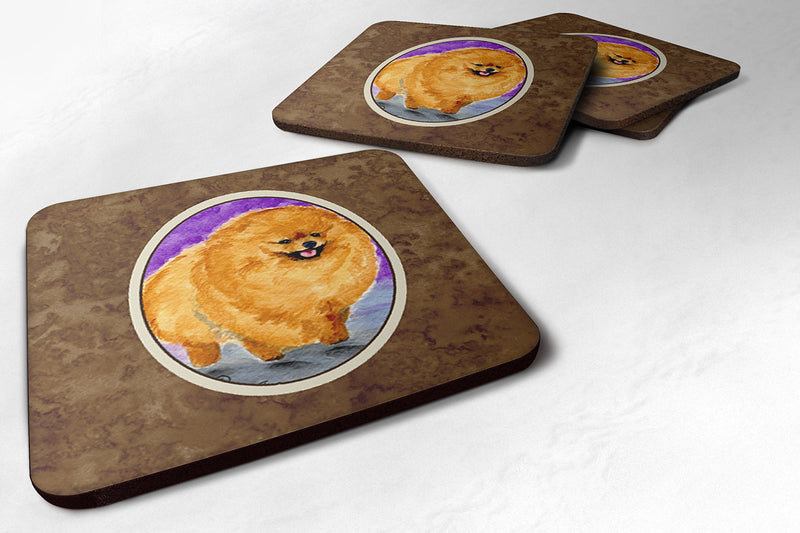 Set of 4 Pomeranian Foam Coasters