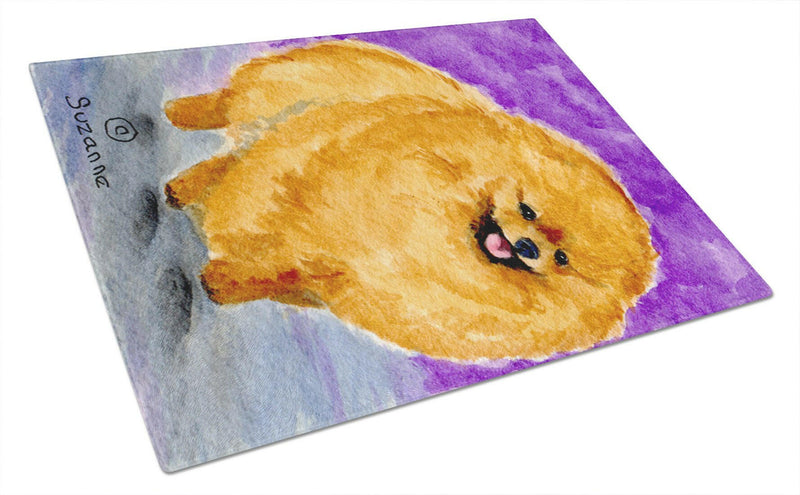 Pomeranian Glass Cutting Board Large