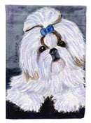Shih Tzu House Flag 28x40 Porch Sleeve Pole Decorative Outside Yard Banner Artwork Wall Hanging, Polyester
