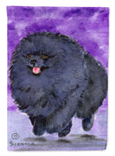 Pomeranian House Flag 28x40 Porch Sleeve Pole Decorative Outside Yard Banner Artwork Wall Hanging, Polyester