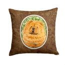 Chow Chow Decorative Throw Pillow 14x14 Indoor Outdoor Accent Cushion, Fabric Cover with Insert for Sofa, Bed, Porch & Living Room