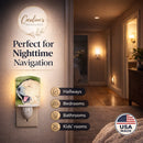 Golden Retriever Ceramic Night Light Compact, UL-Certified, Ideal for Bedroom, Bathroom, Nursery, Hallway, Kitchen, 6x4x3, Multicolor