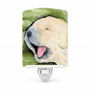 Golden Retriever Ceramic Night Light Compact, UL-Certified, Ideal for Bedroom, Bathroom, Nursery, Hallway, Kitchen, 6x4x3, Multicolor