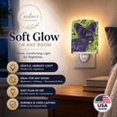 Skye Terrier Ceramic Night Light Compact, UL-Certified, Ideal for Bedroom, Bathroom, Nursery, Hallway, Kitchen, 6x4x3, Multicolor