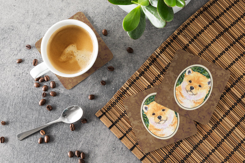 Set of 4 Shiba Inu Foam Coasters