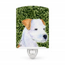 Jack Russell Terrier Ceramic Night Light Compact, UL-Certified, Ideal for Bedroom, Bathroom, Nursery, Hallway, Kitchen, 6x4x3, Multicolor