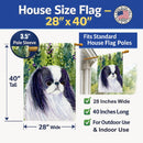 Japanese Chin House Flag 28x40 Porch Sleeve Pole Decorative Outside Yard Banner Artwork Wall Hanging, Polyester