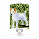 Jack Russell Terrier Ceramic Night Light Compact, UL-Certified, Ideal for Bedroom, Bathroom, Nursery, Hallway, Kitchen, 6x4x3, Multicolor