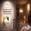 Golden Retriever Ceramic Night Light Compact, UL-Certified, Ideal for Bedroom, Bathroom, Nursery, Hallway, Kitchen, 6x4x3, Multicolor