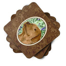 Chocolate Labrador Foam Coasters Set of 4 Cup Coasters for Indoor Outdoor, Tabletop Protection, Anti Slip, Mouse pad Material