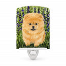 Pomeranian Ceramic Night Light Compact, UL-Certified, Ideal for Bedroom, Bathroom, Nursery, Hallway, Kitchen, 6x4x3, Multicolor