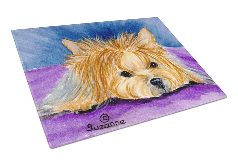 Yorkie Glass Cutting Board Large