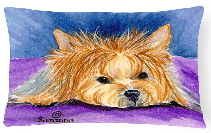 Yorkie Decorative   Canvas Fabric Pillow