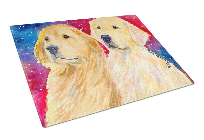 Golden Retriever Glass Cutting Board Large