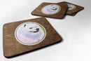 Samoyed Foam Coasters Set of 4 Cup Coasters for Indoor Outdoor, Tabletop Protection, Anti Slip, Mouse pad Material