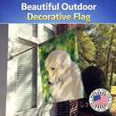 Golden Retriever House Flag 28x40 Porch Sleeve Pole Decorative Outside Yard Banner Artwork Wall Hanging, Polyester