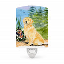 Golden Retriever Ceramic Night Light Compact, UL-Certified, Ideal for Bedroom, Bathroom, Nursery, Hallway, Kitchen, 6x4x3, Multicolor