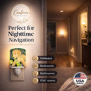 Golden Retriever Ceramic Night Light Compact, UL-Certified, Ideal for Bedroom, Bathroom, Nursery, Hallway, Kitchen, 6x4x3, Multicolor