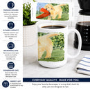 Golden Retriever Ceramic Coffee Mug 15 oz Decorative Large C Handle Mug Cup for Tea, Cocoa Hot Chocolate