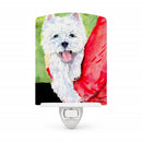 Westie Ceramic Night Light Compact, UL-Certified, Ideal for Bedroom, Bathroom, Nursery, Hallway, Kitchen, 6x4x3, Multicolor