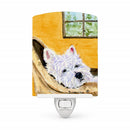 Westie Ceramic Night Light Compact, UL-Certified, Ideal for Bedroom, Bathroom, Nursery, Hallway, Kitchen, 6x4x3, Multicolor