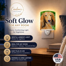 Dachshund Ceramic Night Light Compact, UL-Certified, Ideal for Bedroom, Bathroom, Nursery, Hallway, Kitchen, 6x4x3, Multicolor