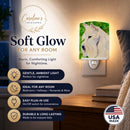 Scottish Terrier Ceramic Night Light Compact, UL-Certified, Ideal for Bedroom, Bathroom, Nursery, Hallway, Kitchen, 6x4x3, Multicolor