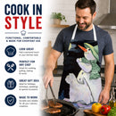 Snowman with Westie Apron Cooking Kitchen Server Baking Crafts Gardening for Adult Women Men, Unisex, Large, Multicolor