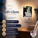 Snowman with Westie Ceramic Night Light Compact, UL-Certified, Ideal for Bedroom, Bathroom, Nursery, Hallway, Kitchen, 6x4x3, Multicolor