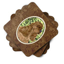 Cocker Spaniel Foam Coasters Set of 4 Cup Coasters for Indoor Outdoor, Tabletop Protection, Anti Slip, Mouse pad Material