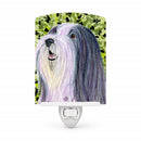 Bearded Collie Ceramic Night Light Compact, UL-Certified, Ideal for Bedroom, Bathroom, Nursery, Hallway, Kitchen, 6x4x3, Multicolor