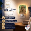 Cocker Spaniel Ceramic Night Light Compact, UL-Certified, Ideal for Bedroom, Bathroom, Nursery, Hallway, Kitchen, 6x4x3, Multicolor